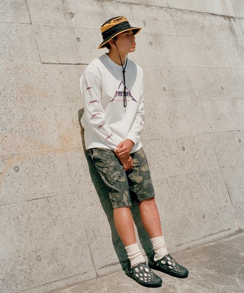 FIRST DOWN（ファーストダウン）の「メタル ロングスリーブ TEE（Tシャツ/カットソー・メンズ・ブラック/ライラック/オフホワイト・M/XL/S/L）」の21枚目の写真