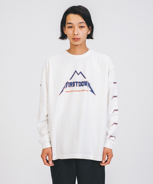 FIRST DOWN（ファーストダウン）の「メタル ロングスリーブ TEE（Tシャツ/カットソー・メンズ・ブラック/ライラック/オフホワイト・M/XL/S/L）」の20枚目の写真