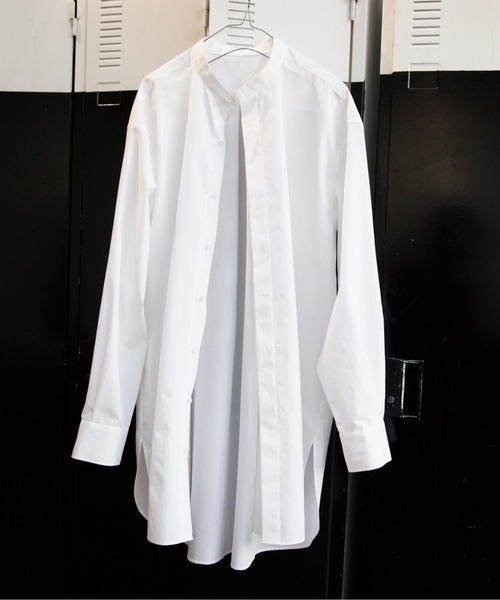 603（ロクマルサン）の「603 バンドカラーロングシャツ（シャツ/ブラウス・メンズ・ホワイト/ブラック・SMALL/MEDIUM）」の6枚目の写真