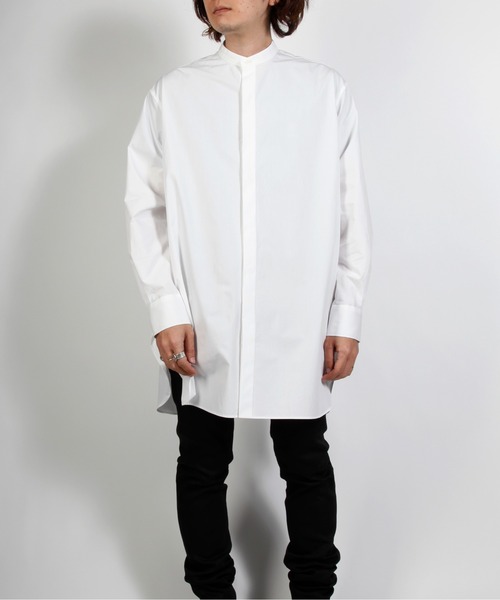 603（ロクマルサン）の「603 バンドカラーロングシャツ（シャツ/ブラウス・メンズ・ホワイト/ブラック・SMALL/MEDIUM）」の17枚目の写真