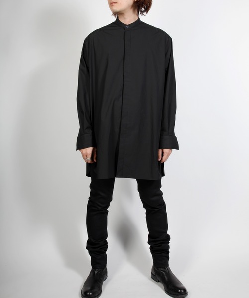 603（ロクマルサン）の「603 バンドカラーロングシャツ（シャツ/ブラウス・メンズ・ホワイト/ブラック・SMALL/MEDIUM）」の10枚目の写真