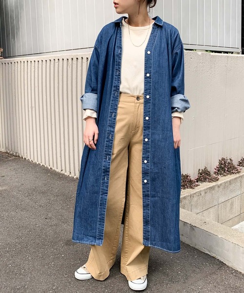 Zozotown限定 Ciaopanic Typy チャオパニックティピー のファッション Typy シャツワンピース ワンピース ドレス デニム シャツワンピース ロング サイドスリット シャツワンピース 当日出荷 シャツワンピース Christianheritagemidwifery Org