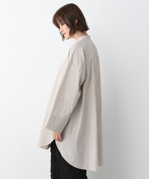 A part by（アパートバイ）の「Coオーバーサイズスタンドシャツ　931713（シャツ/ブラウス・レディース・ホワイト/ライトグレー/ブラック/ライトピンク・FREE）」の9枚目の写真