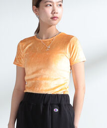 Ray BEAMS | Ray BEAMS / ストレッチ ベロア Tシャツ(Tシャツ/カットソー)