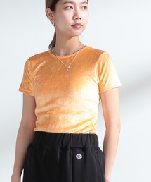 Ray BEAMS | Ray BEAMS / ストレッチ ベロア Tシャツ(Tシャツ/カットソー)