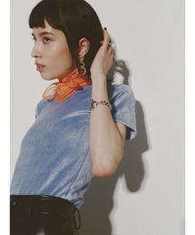 Ray BEAMS | Ray BEAMS / ストレッチ ベロア Tシャツ(Tシャツ/カットソー)