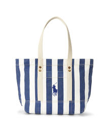 POLO RALPH LAUREN ストライプポロキャンバス ミディアム トート POLO RALPH LAUREN ストライプポロキャンバス ミディアム トート
