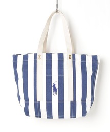 【POLO RALPH LAUREN】ミディアム ポロ プレイ ストライプトート POLO RALPH LAUREN（ポロ ラルフ ローレン）の「ストライプド