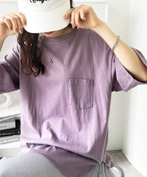 綿100%ラウンドヘムビッグTシャツ