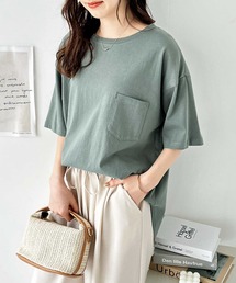 GeeRA | 【21夏新着】綿100％ラウンドヘムビッグＴシャツ(Tシャツ/カットソー)