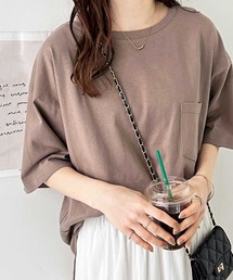 GeeRA | 【21夏新着】綿100％ラウンドヘムビッグＴシャツ(Tシャツ/カットソー)