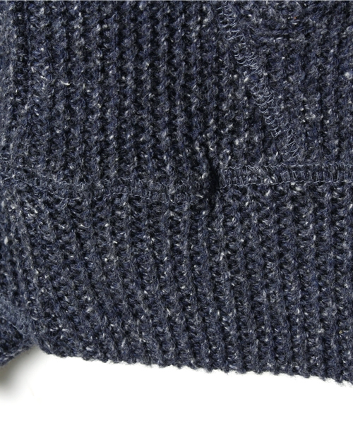 Smoothy（スムージー）の「Smoothy Hineck cutsew / スムージー ハイネックカットソー（ニット/セーター・キッズ・ベージュ/インディゴブルー・90/140/150/110/130/100/120）」の6枚目の写真