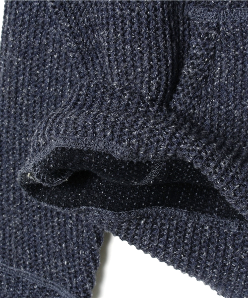 Smoothy（スムージー）の「Smoothy Hineck cutsew / スムージー ハイネックカットソー（ニット/セーター・キッズ・ベージュ/インディゴブルー・90/140/150/110/130/100/120）」の8枚目の写真