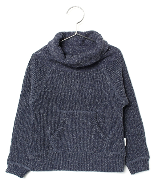 Smoothy（スムージー）の「Smoothy Hineck cutsew / スムージー ハイネックカットソー（ニット/セーター・キッズ・ベージュ/インディゴブルー・90/140/150/110/130/100/120）」の10枚目の写真