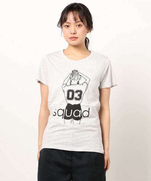 VIBGYOR Women（ヴィブジョー　ウィメン）の「AC ﾊﾞｯｸ03ｶﾞｰﾙT(AB)（Tシャツ/カットソー・レディース・ブラック/イエロー/グレー/ベージュ・MEDIUM/LARGE）」の3枚目の写真