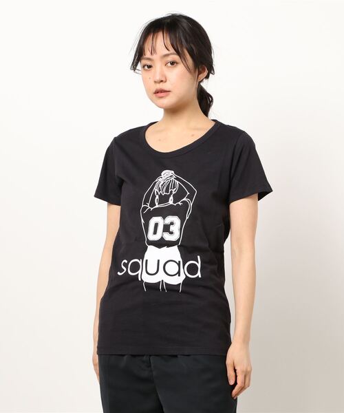 VIBGYOR Women（ヴィブジョー　ウィメン）の「AC ﾊﾞｯｸ03ｶﾞｰﾙT(AB)（Tシャツ/カットソー・レディース・ブラック/イエロー/グレー/ベージュ・MEDIUM/LARGE）」の2枚目の写真