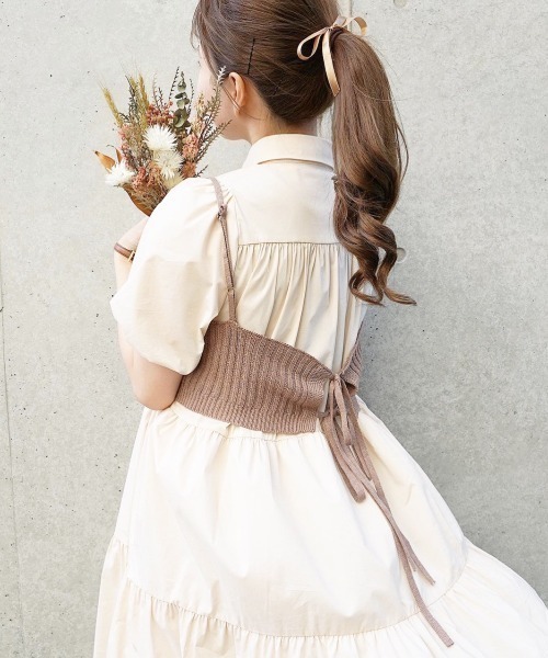 moi tytto（モイテュット）の「ティアードワンピース（ワンピース・レディース・ベージュ/ブラウン・FREE）」の11枚目の写真