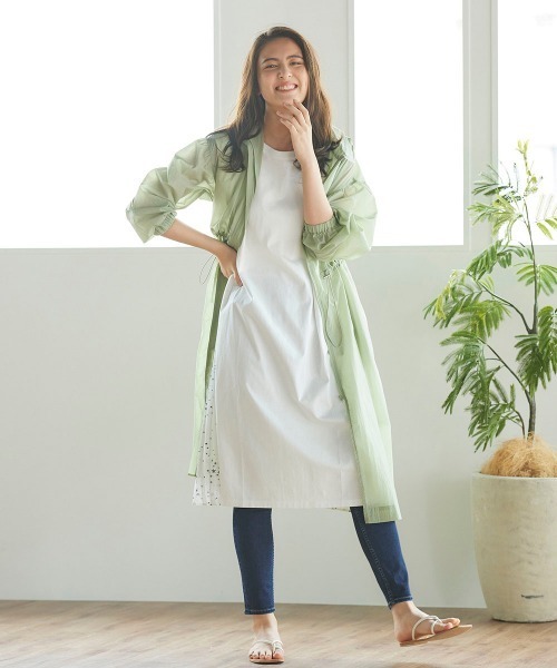 LIPSTAR（リップスター）の「【WEB別注カラーあり】シアードロストコート（その他アウター・レディース・ベージュ/ピンク/グリーン・M）」の7枚目の写真