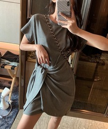 サイドリボン Tシャツ ワンピース