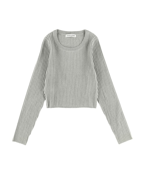 ALEXIA STAM（アリシアスタン）の「Back Open Rib Knit Top/バックオープンリブニットトップ（ニット/セーター・レディース・グレー/モカ/グリーン系その他・FREE）」の19枚目の写真