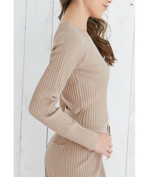 ALEXIA STAM（アリシアスタン）の「Back Open Rib Knit Top/バックオープンリブニットトップ（ニット/セーター・レディース・グレー/モカ/グリーン系その他・FREE）」の16枚目の写真