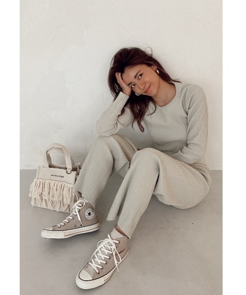 ALEXIA STAM（アリシアスタン）の「Back Open Rib Knit Top/バックオープンリブニットトップ（ニット/セーター・レディース・グレー/モカ/グリーン系その他・FREE）」の22枚目の写真