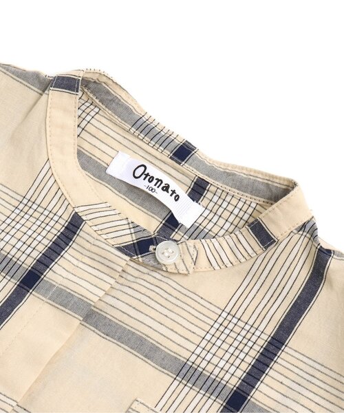 Otonato(オトナト)の「ドルマンブラウス【親子でおそろいリンクコーデ】(シャツ/ブラウス・キッズ・チェック/オフホワイト・100/110/120/130/140/90)」の8枚目の写真