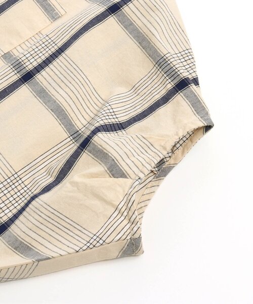 Otonato(オトナト)の「ドルマンブラウス【親子でおそろいリンクコーデ】(シャツ/ブラウス・キッズ・チェック/オフホワイト・100/110/120/130/140/90)」の4枚目の写真