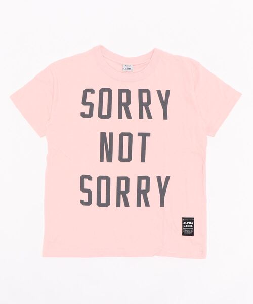 ALPHA LABEL(アルファーレーベル)の「COOL FABRIC SORRY T-SHIRT(Tシャツ/カットソー・キッズ・イエロー/オレンジ/ミント/ラベンダー/チャコールグレー/ネイビー・100/110/120/130/S/140/150)」の5枚目の写真
