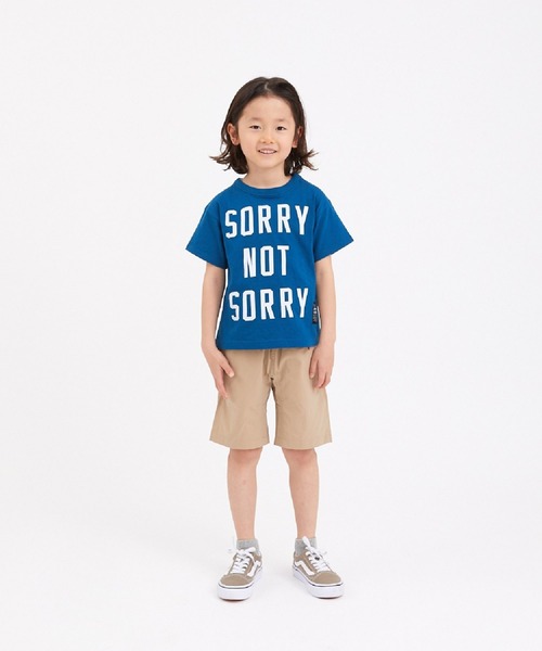 ALPHA LABEL(アルファーレーベル)の「COOL FABRIC SORRY T-SHIRT(Tシャツ/カットソー・キッズ・イエロー/オレンジ/ミント/ラベンダー/チャコールグレー/ネイビー・100/110/120/130/S/140/150)」の4枚目の写真