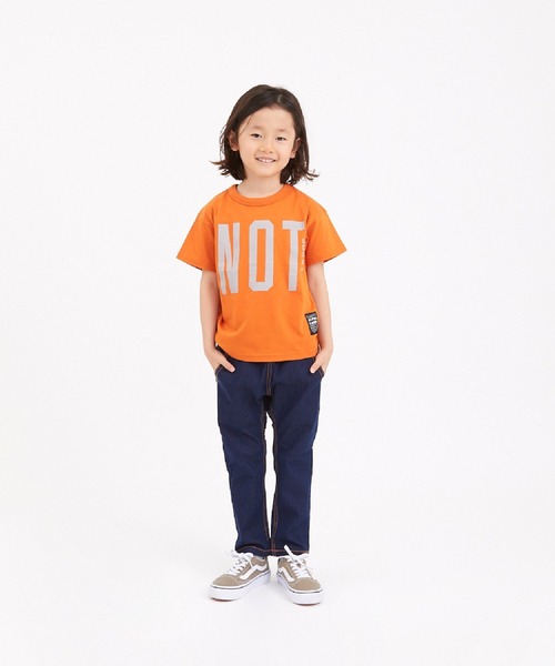 ALPHA LABEL(アルファーレーベル)の「COOL FABRIC SORRY T-SHIRT(Tシャツ/カットソー・キッズ・イエロー/オレンジ/ミント/ラベンダー/チャコールグレー/ネイビー・100/110/120/130/S/140/150)」の1枚目の写真