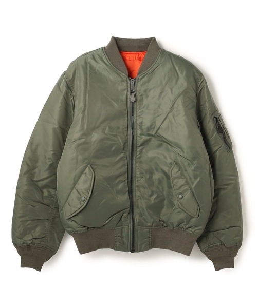 AVIREX（アヴィレックス）の「AVIREX/アヴィレックス/MA-1 COMMERCIAL LOGO(コマーシャルロゴ)（MA-1・メンズ・ブラック/セージグリーン・MEDIUM/LARGE/X-LARGE/XX-LARGE）」の4枚目の写真