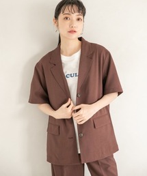 LOWRYS FARM | リネンライクジャケットＳＳ　933163(テーラードジャケット)