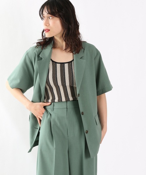 LOWRYS FARM(ローリーズファーム)の「リネンライクジャケットSS 933163(テーラードジャケット・レディース・チャコールグレー/ダークブラウン/グリーン/アイボリー/グリーン系その他/パープル/ブラウン・FREE)」の5枚目の写真