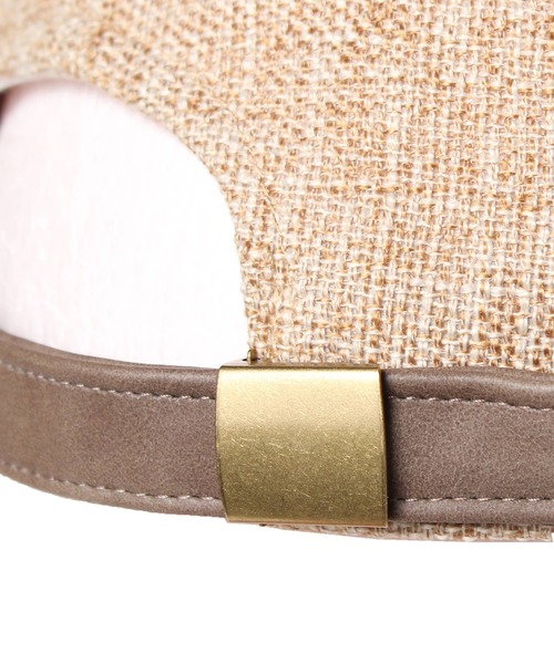 14+（イチヨンプラス）の「フェイクリネンタグキャップ（キャップ・レディース・オフホワイト/ベージュ/ブラック・FREE）」の5枚目の写真