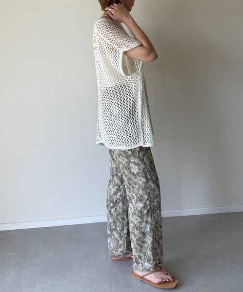 y/m by misato（イムバイミサト）の「メッシュ編みチュニック（チュニック・レディース・ブラック/ベージュ/オフホワイト・FREE）」の18枚目の写真