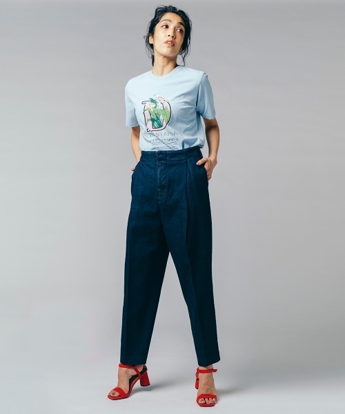 DOUBLE STANDARD CLOTHING（ダブルスタンダードクロージング）の「ヴィンテージレアルツイストDロゴTシャツ（Tシャツ/カットソー・レディース・ブラック/オフホワイト/サックスブルー・FREE）」の10枚目の写真