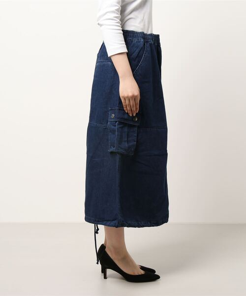 grn（ジーアールエヌ）の「［grn ジーアールエヌ］CARGO POCKET BALLOON SKIRT カーゴポケット バルーン スカート GL123151Q（スカート・レディース・ブルー/ブラック/オリーブ・FREE）」の5枚目の写真