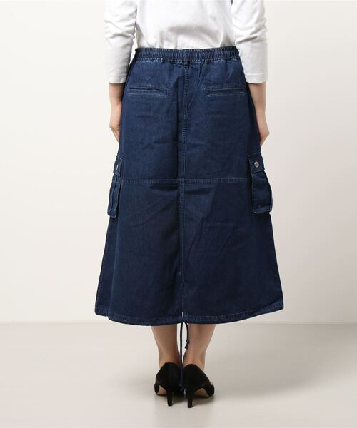 grn（ジーアールエヌ）の「［grn ジーアールエヌ］CARGO POCKET BALLOON SKIRT カーゴポケット バルーン スカート GL123151Q（スカート・レディース・ブルー/ブラック/オリーブ・FREE）」の4枚目の写真