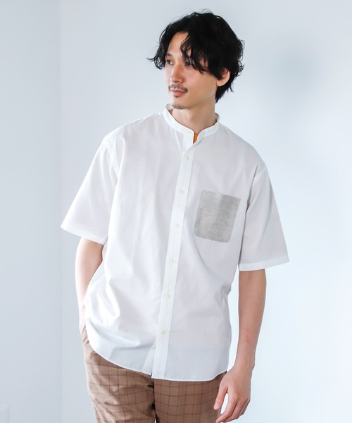 GLOBAL WORK(グローバルワーク)の「ポケカエパナマバンド半袖/936754(シャツ/ブラウス・メンズ・ミント/ライトグレー/ブラック/ホワイト・LARGE/X-LARGE/MEDIUM/SMALL)」の2枚目の写真