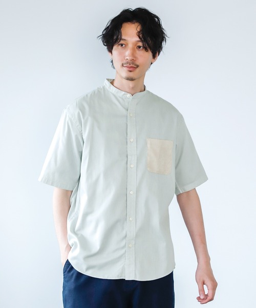 GLOBAL WORK(グローバルワーク)の「ポケカエパナマバンド半袖/936754(シャツ/ブラウス・メンズ・ミント/ライトグレー/ブラック/ホワイト・LARGE/X-LARGE/MEDIUM/SMALL)」の4枚目の写真