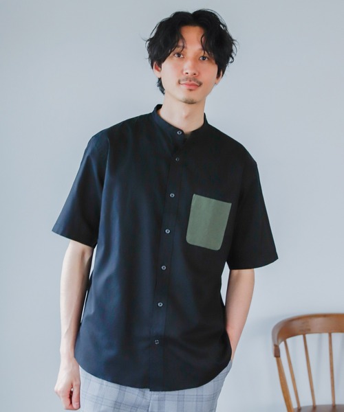 GLOBAL WORK(グローバルワーク)の「ポケカエパナマバンド半袖/936754(シャツ/ブラウス・メンズ・ミント/ライトグレー/ブラック/ホワイト・LARGE/X-LARGE/MEDIUM/SMALL)」の3枚目の写真
