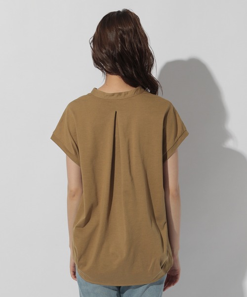 BAYFLOW(ベイフロー)の「【Ethically Made(エシカリーメイド)】EGスキッパーT(Tシャツ/カットソー・レディース・キャメル/ネイビー・FREE)」の3枚目の写真