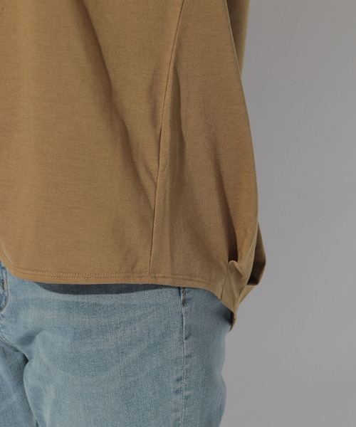 BAYFLOW(ベイフロー)の「【Ethically Made(エシカリーメイド)】EGスキッパーT(Tシャツ/カットソー・レディース・キャメル/ネイビー・FREE)」の6枚目の写真