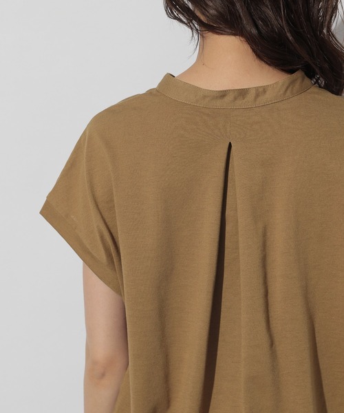 BAYFLOW(ベイフロー)の「【Ethically Made(エシカリーメイド)】EGスキッパーT(Tシャツ/カットソー・レディース・キャメル/ネイビー・FREE)」の7枚目の写真