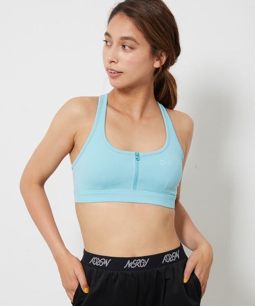 Alo Yoga（アロヨガ）の「【alo】フロントジップスポーツブラ