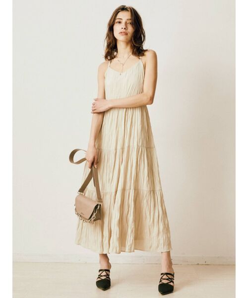 EVRIS（エヴリス）の「バッククロスティアードワンピース（ワンピース・レディース・ブラック/パープル/オレンジ/アイボリー・FREE）」の22枚目の写真