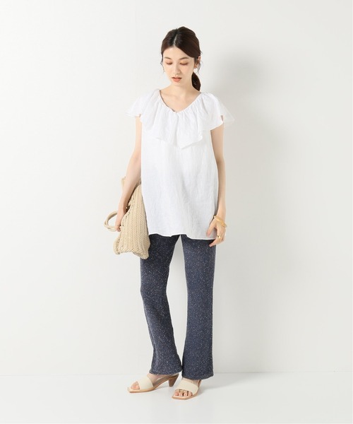 IENA（イエナ）の「カノコニットパンツ（その他パンツ・レディース・イエロー/ブルー系その他・38/36）」の3枚目の写真