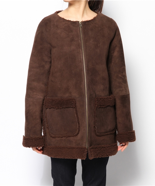 Sheta（シータ）の「ムートンコート（その他アウター・レディース・ブラウン・FREE）」の2枚目の写真