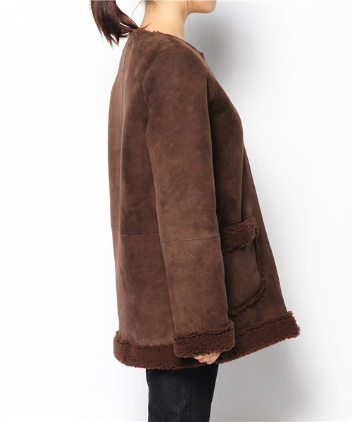 Sheta（シータ）の「ムートンコート（その他アウター・レディース・ブラウン・FREE）」の3枚目の写真